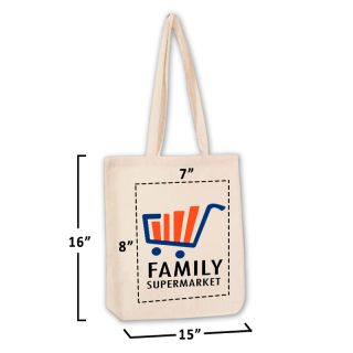 Logo Natural Cotton Tote Bags