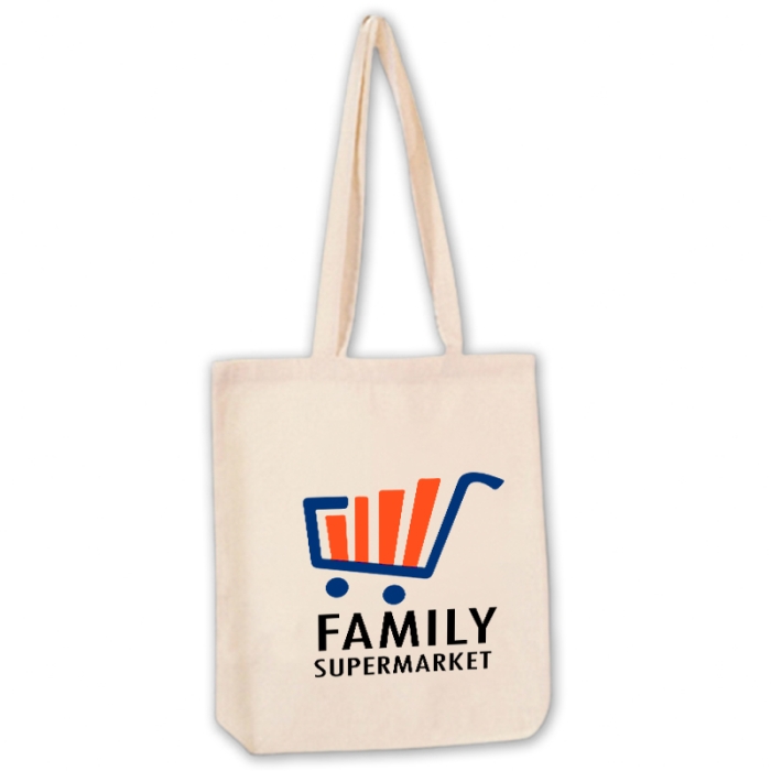 Logo Imprinted Natural Cotton Tote Bags