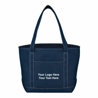Logo Medium Cotton Canvas Yacht Tote Bags