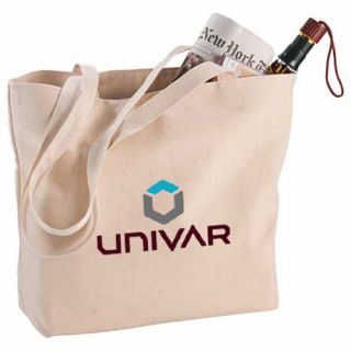 Signature Cotton Zippered Shopper Tote Bags