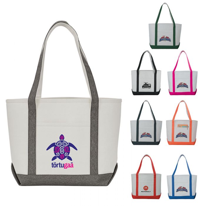 Custom 18 Oz Cotton Canvas Premium Boat Tote Bags