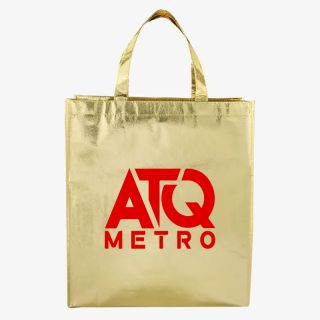 Metallic Laminated Shopper Tote Bags