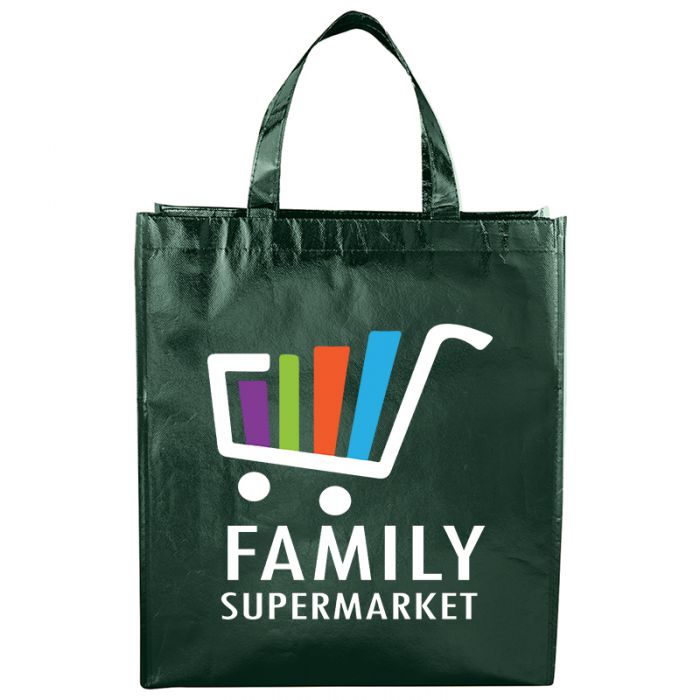 Custom Metallic Laminated Shopper Tote Bags