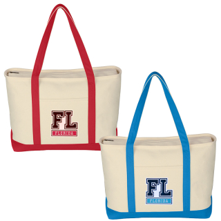 Large Starboard Cotton Canvas Tote Bags with Tackle Twill...