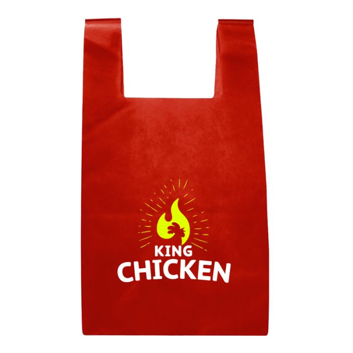 Custom Printed Reusable T-Shirt Style Non-Woven Tote Bags