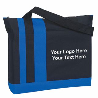 Printed Tri-Band Polyester Tote Bags