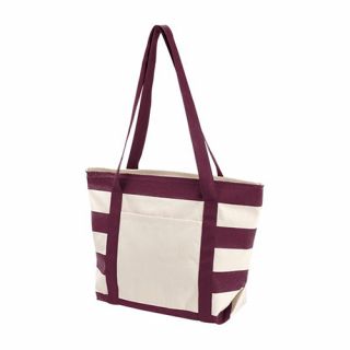 Striped Accent Boat Tote Bags