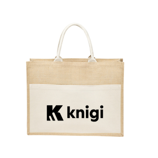 Printed Julia Jute Tote Bags