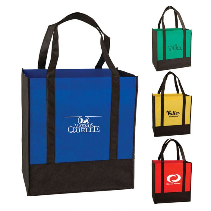 Custom Two Tone Grocery Bags