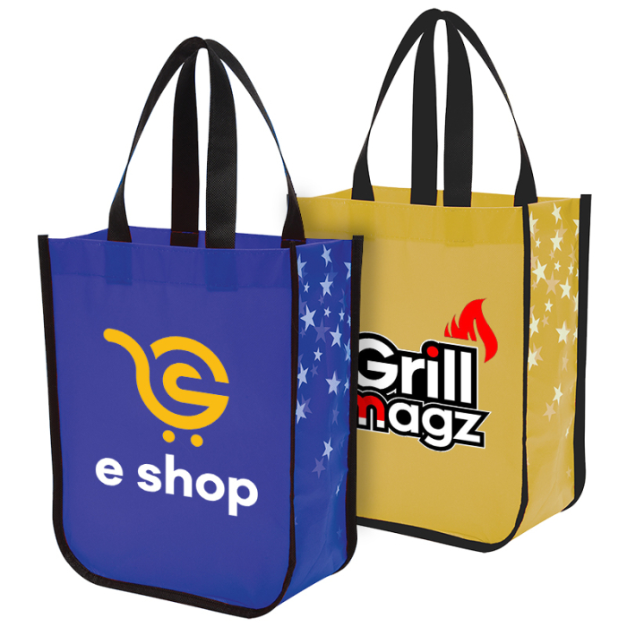 Custom Star Struck Lola Laminated Non-Woven Tote Bags