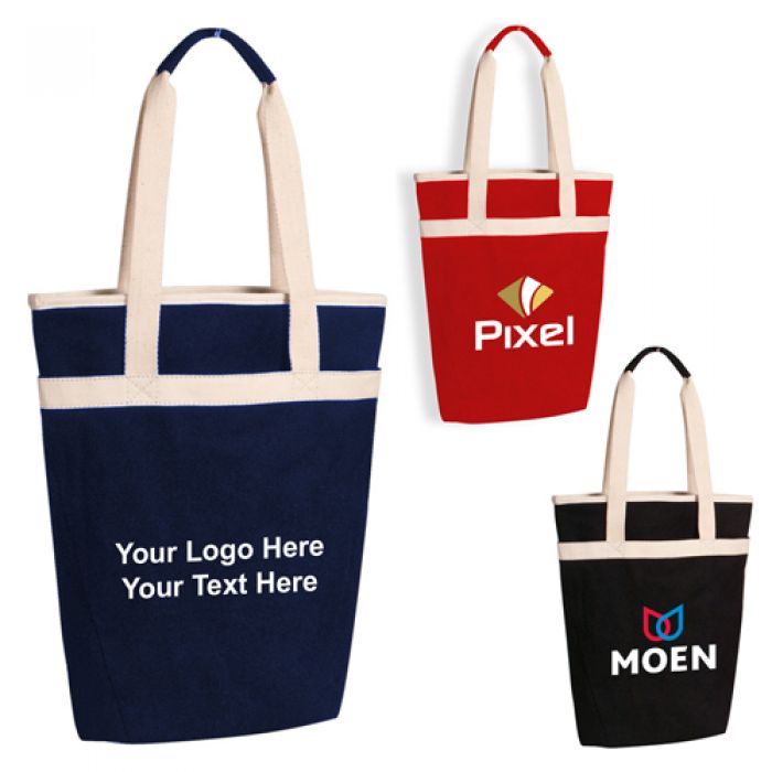 Custom Printed Wine Bottle Tote Bags
