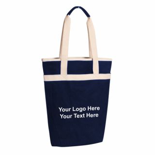 Printed Wine Bottle Tote Bags
