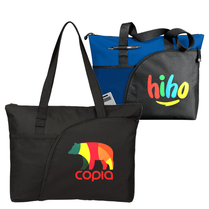 Customized Excel Sport Zippered Utility Business Tote Bags