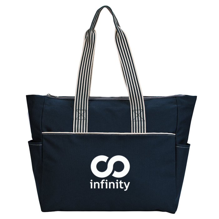 Customized Stripe Diaper Tote Bags