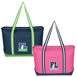 Large Cotton Canvas Admiral Tote Bags with Tackle...