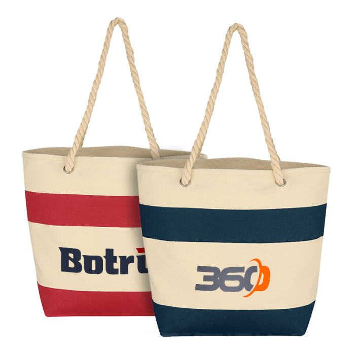 Custom Printed Cruising Tote Bags with Rope Handles