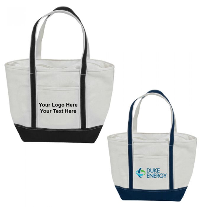 Customized Zippered Boat Tote Bags