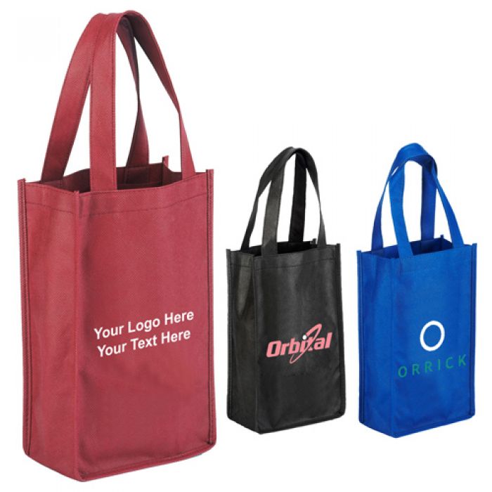 Personalized 2-Bottle Wine Tote Bags