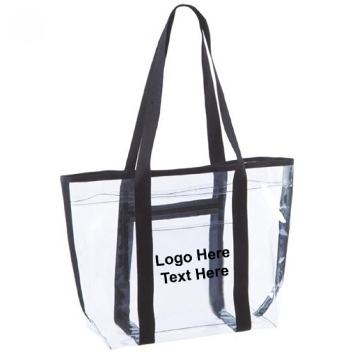 Personalized Classic Clear Vinyl Tote Bags