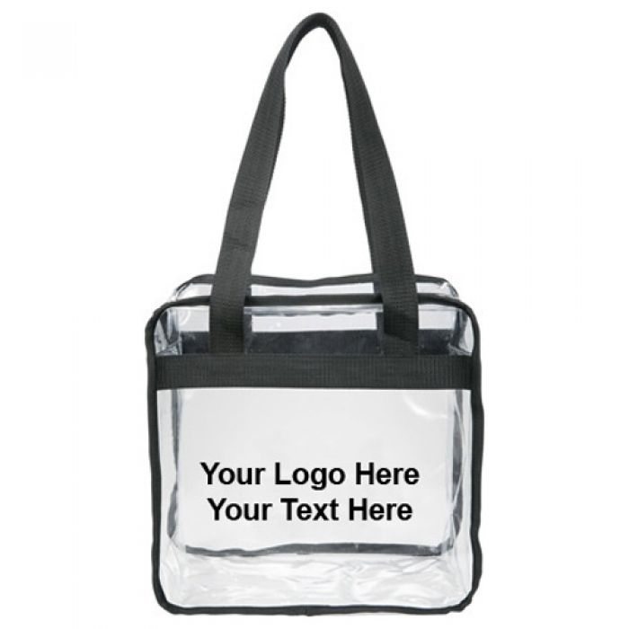 Personalized Game Day Clear Zippered Safety Tote Bags
