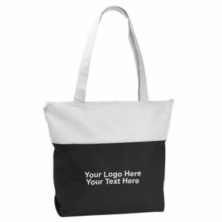 Poly Pro Two-Tone Zippered Tote Bags