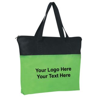 Printed Non-Woven Zippered Tote Bags