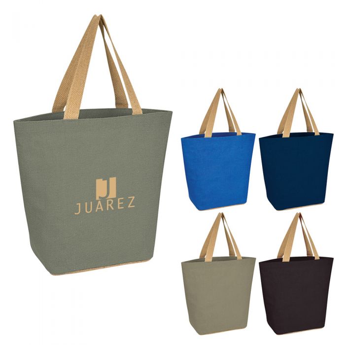 Custom Imprinted Marketplace Jute Tote Bags