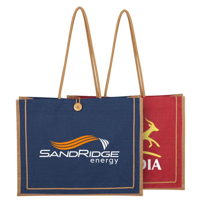 Custom Imprinted Paradise Jute Tote Bags