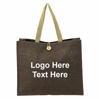 Printed Sustainable Natural Jute Tote Bags