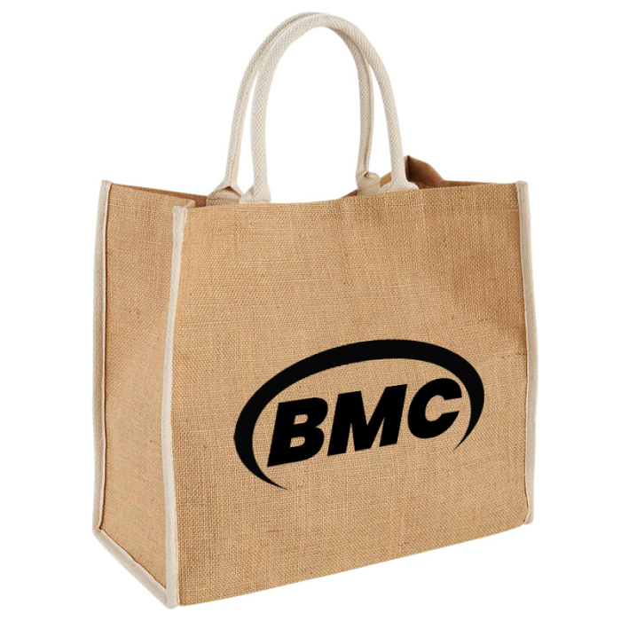 Logo Imprinted Large Jute Tote Bags