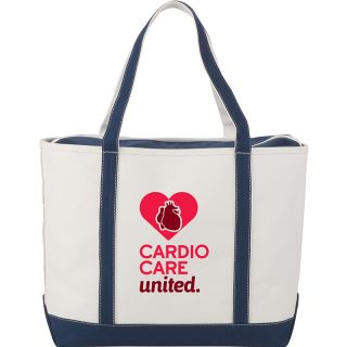 Premium 24 Oz Cotton Canvas Zippered Boat Tote Bags