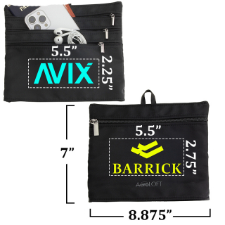 AeroLOFT™ Jet Black 4-Pocket Zip Organizers