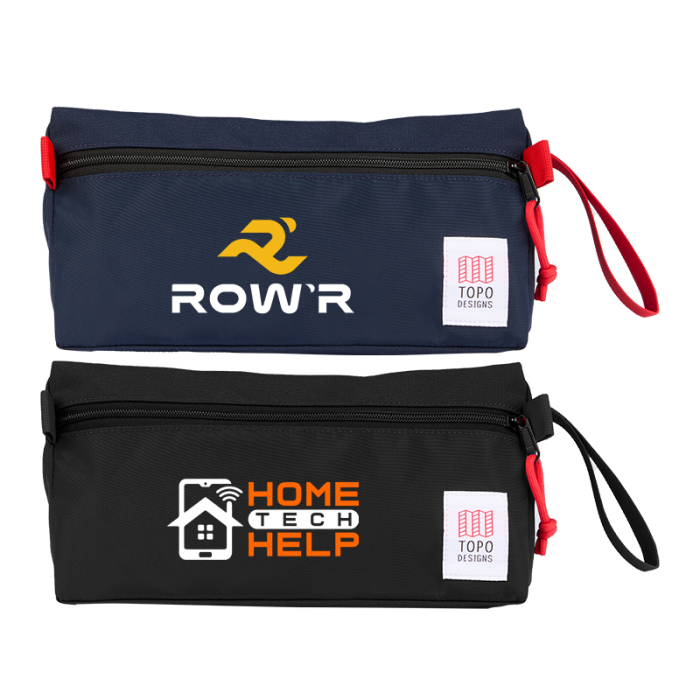 Custom Printed Topo Designs Dopp Kits