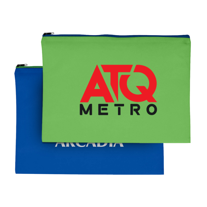 Promotional Non-Woven Document Sleeves with Zipper