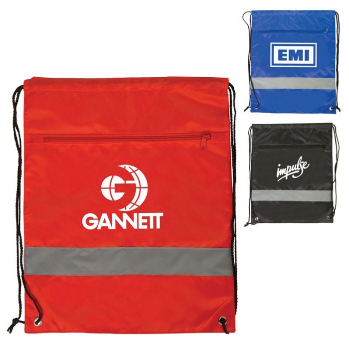 Custom Backpacks with Reflective Safety Stripe