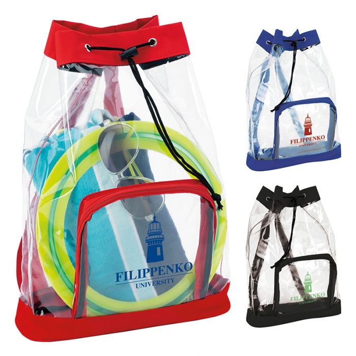 Promotional Clear Cinch Backpacks