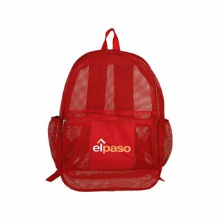 Logo All See Through Mesh Backpacks