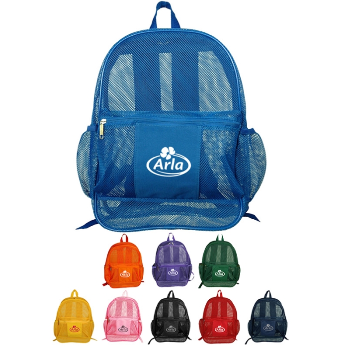 Promotional Logo All See Through Mesh Backpacks