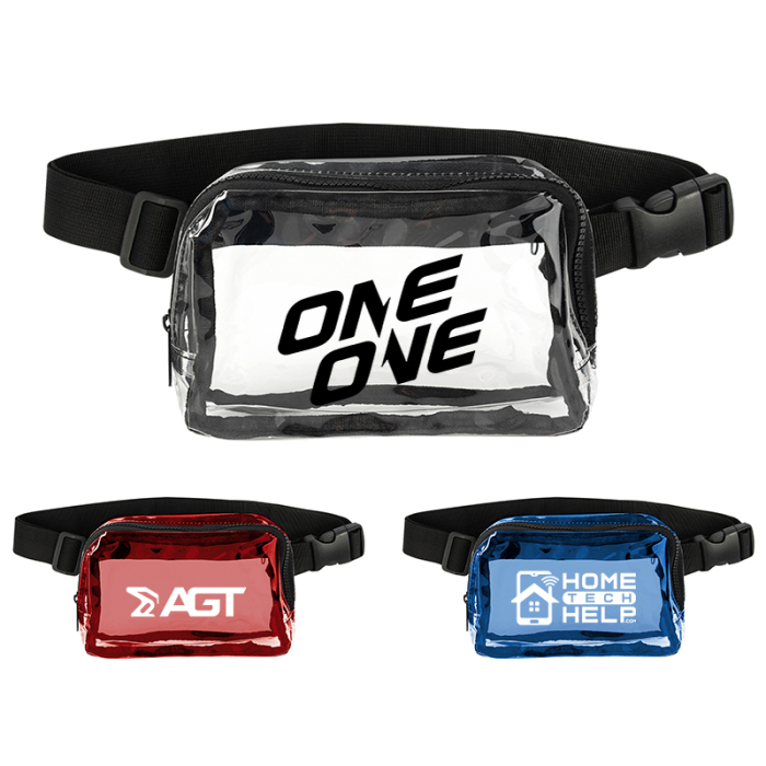 Custom Anywhere Clear Belt Bags