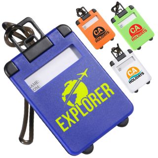 Custom Printed Suitcase Shaped Travel Tote Luggage Tags