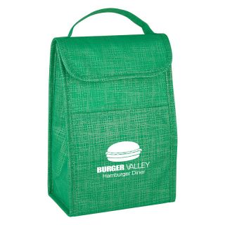 Printed Crosshatch Non-Woven Lunch Bags