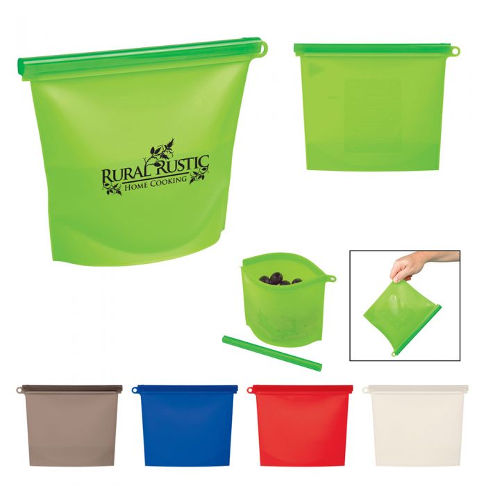 Custom Reusable Food Bags with Plastic Slider