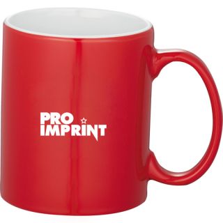 Printed 11 Oz Red Bounty Ceramic Mugs