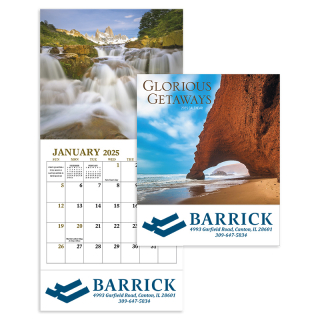 Custom Printed Glorious Getaways Mini Wall Calendars