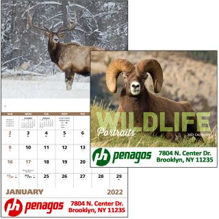 Custom Printed Wildlife Portraits Stapled Wall Calendars
