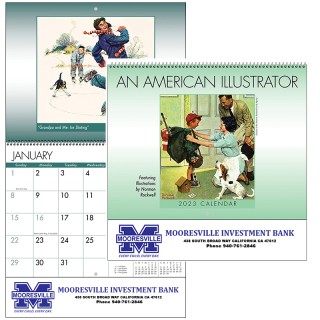 Custom Printed An American Illustrator Spiral Wall Calendars