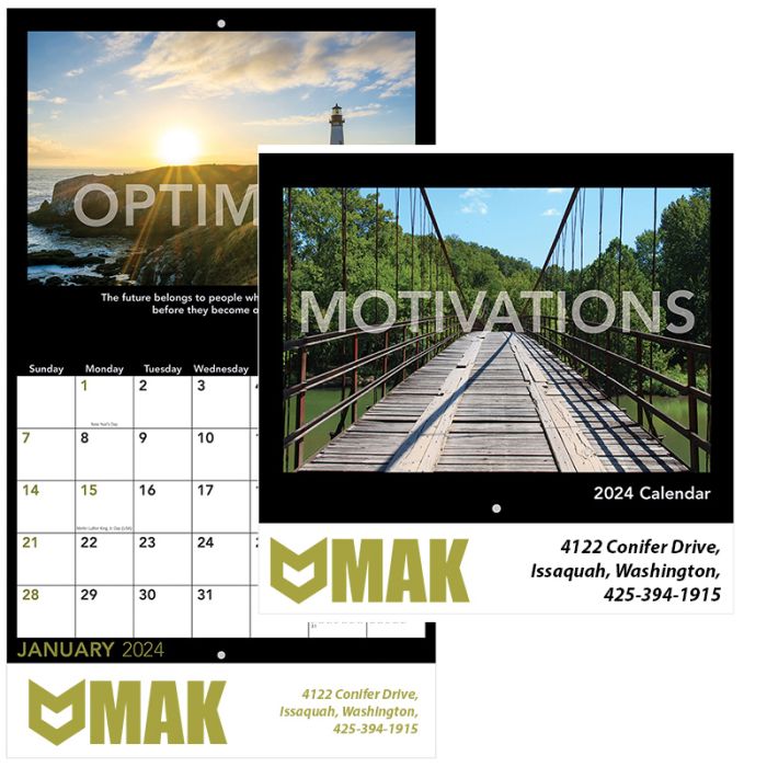 Customized Motivations Stapled Wall Calendars