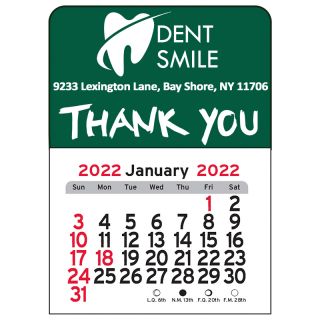 Thank You Vinyl Adhesive Mini Stick Calendars