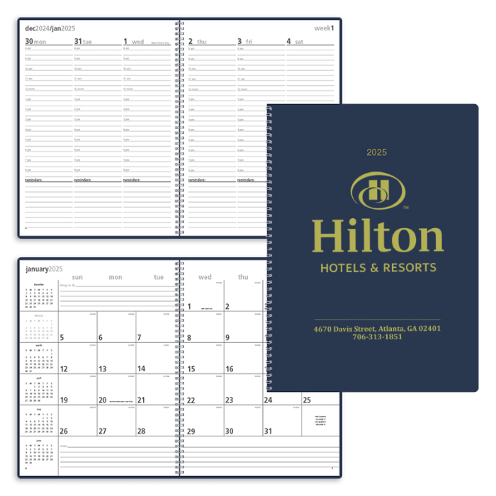 Custom Imprinted Monthly and Weekly Planner