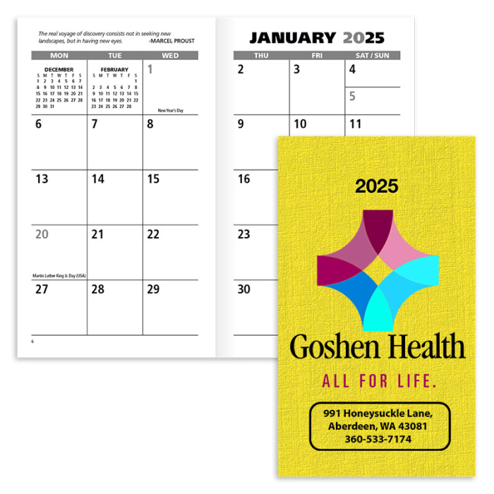 Custom Printed Value Monthly Pocket Planner